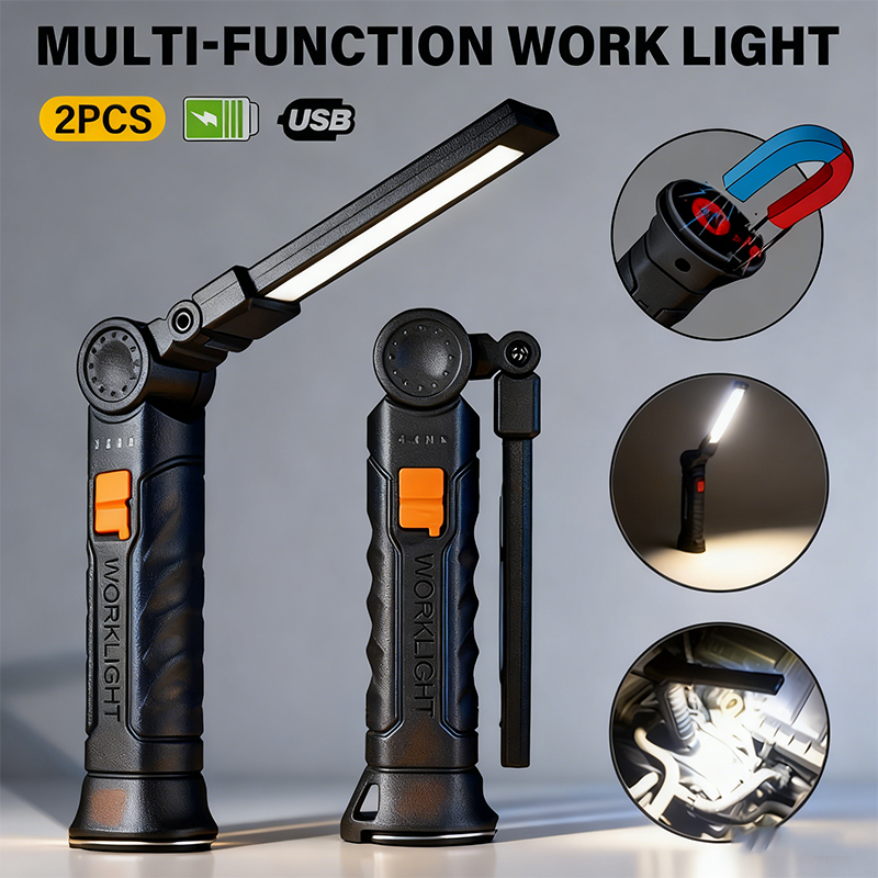 Camping Lantern - Portable COB LED Flashlight USB Rechargeable