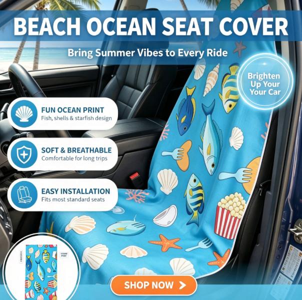 Outdoor Camping Mattress - 2‑in‑1 Beach Towel Car Seat Cover