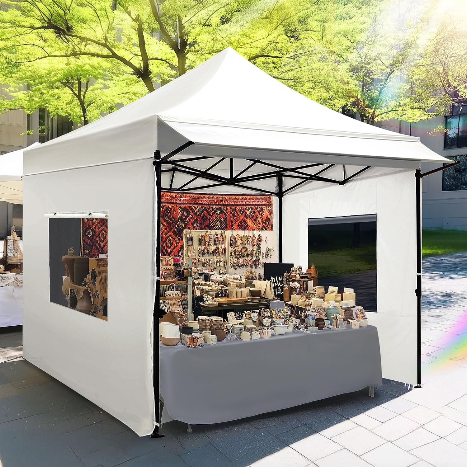 Outdoor Camping Canopy - Pop Up Canopy Tent Sunshade Shelter