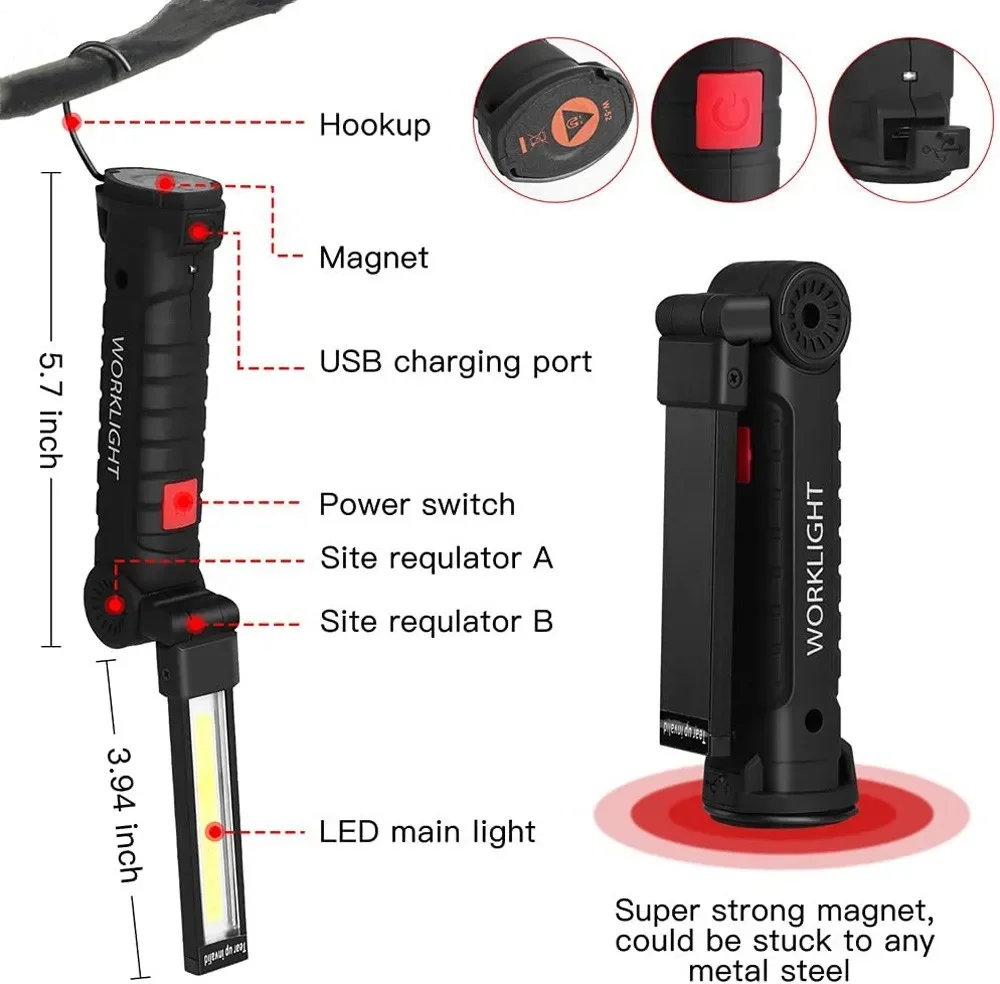 Portable COB LED Flashlight US - đánh giá và giá Camping Lantern