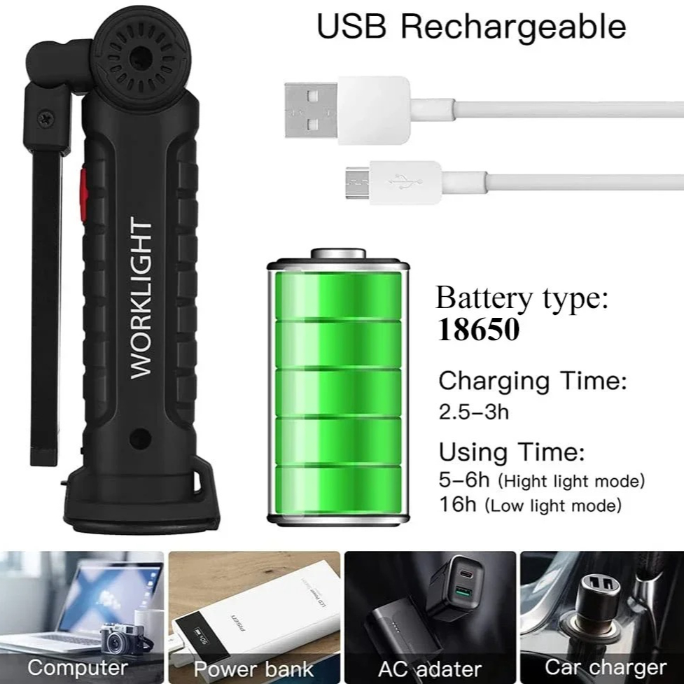 Portable COB LED Flashlight US - đánh giá và giá Camping Lantern