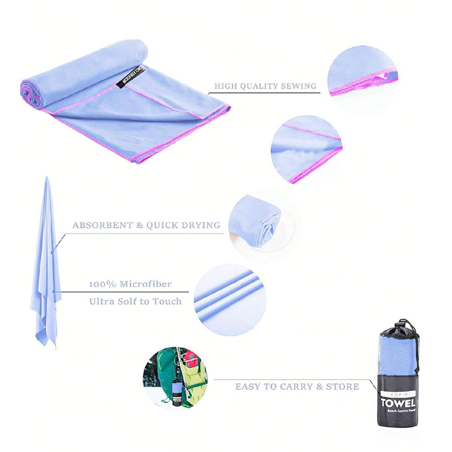 Quick-drying Sports Towel Swim - đánh giá và giá Camp Towel Microfiber
