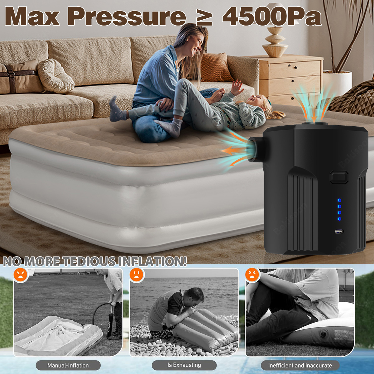 Portable Electric Air Pump for - đánh giá và giá Outdoor Camping Mattress