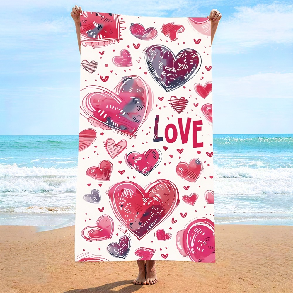 Heart Symbol Bath Towel 27x55i - đánh giá và giá Camp Towel Microfiber