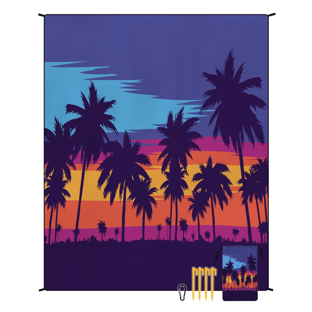 Palm Tree Beach Towel 71x86.6i - đánh giá và giá Camp Towel Microfiber
